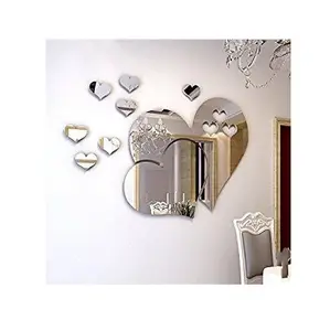 home decorative Self Adhesive Silver Wall Stickers Laser Cutting Wall Art for Home Decoration Silver Acrylic Wall Art Stickers