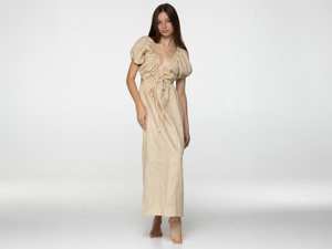 Vestido de playa de algodón bohemio de moda para mujer con mangas cortas estampadas largas y conjunto de ropa lavable de cintura natural para damas - Product Image 5
