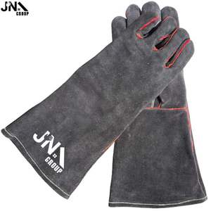 Gants de travail en cuir industriel de 14 ''pour hommes, résistant à la chaleur, gant de sécurité pour vache fendue - Product Image 2