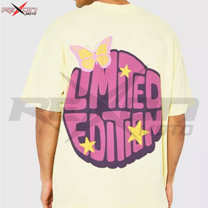 เสื้อยืดโอเวอร์ไซส์ลายผีเสื้อ ผ้าฝ้าย ระบายอากาศ แห้งเร็ว ใส่ได้ทั้งชายหญิง 320 กรัม รับผลิตตามขนาด บริการ OEM - Product Image 3