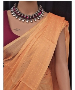 Sari de Estilo Tradicional y Sencillo, Moderno y Elegante, al Por Mayor, al Precio Más Bajo del Mercado, Surat, Gujarat, Prenda Étnica - Product Image 3