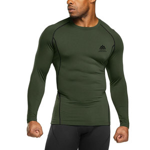 Solid Color Long Sleeves <b>Men</b> <b>Compression</b> <b>Shirts</b> Customized Logo New Style <b>Men</b> <b>Compression</b> <b>Shirts</b> - Product Image 1