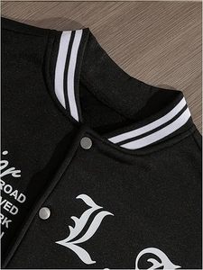 Veste universitaire en laine pour homme et femme, broderie vintage côtelée, bouton tricoté, veste de serviette en laine d'hiver de baseball décontractée et intelligente - Product Image 3