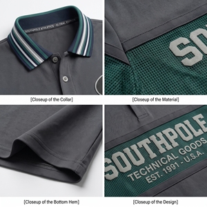 เสื้อโปโลผู้ชายแบบแห้งเร็ว สีพื้น ไซส์ใหญ่ เสื้อโปโลสำหรับผู้ชาย ขายส่ง เสื้อโปโลสำหรับทำงาน รับสกรีนโลโก้ - Product Image 6