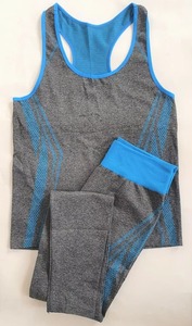 Ropa de yoga personalizada de fábrica, conjuntos de piezas de chaleco deportivo, sujetador de yoga sin costuras, pantalones de fitness para mujer, mallas de gimnasio de cintura alta - Product Image 6