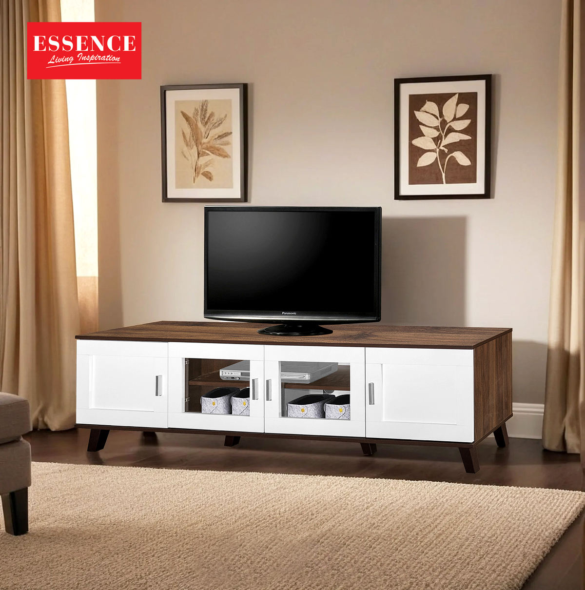 Columbia Walnut & White