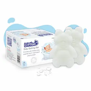 Barra de baño para bebés Barra de bebé suave y suave para la piel | Jabón limpiador hipoalergénico, probado dermatológicamente-[2 X 75gm] - Product Image 1