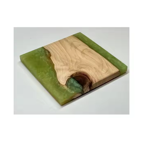 Dessous de verre de tasse à café en résine époxy et bois antique Design élégant Cadeaux de mariage personnalisés les plus vendus Dessous de verre en bois de résine - Product Image 3