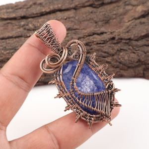 Silver Plated Copper Wire <b>Wrapped</b> Madagascar Sapphire Oval Cut Fashion Pendant Charm For <b>Bridal</b> Anniversary Gift Necklace - Product Image 3