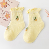 Maquette gratuite ODM fabricant de chaussettes en coton à volants personnalisé vente en gros pour bébé enfants doux respirant qualité confortable style de fleur