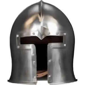 Casco da combattimento antico medievale Barbute casco nautico Vintage di Imperial Safety casco da Barbute medievale nero
