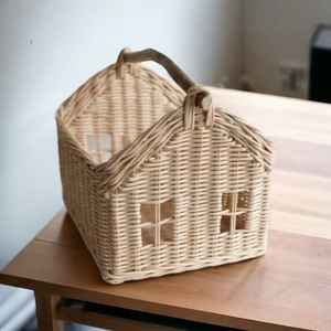 ตะกร้าของเล่นหวายไม้ไผ่สานมือสำหรับเด็กรูปบ้านเด็ก - Product Image 1