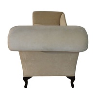 Antikes Schlafsofa Eisen-Chaiselongue Wohnzimmer-Sofa Holz-Tagesbett für Schlafzimmer Hotelmöbel Gepolstert mit Samtstoff