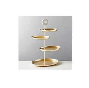 Six supports à cupcakes modernes en métal qui servent également de centre de table tout en présentant les friandises d'une manière organisée - Product Image 6