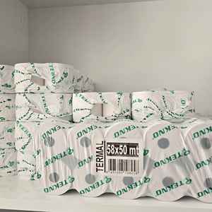 Tekno Termal 58x50 Papel Térmico Fax Rollos 10 Paquete Tamaño - Product Image 1