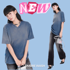 Camiseta unisex de gran tamaño OMBRE WASH, camisetas de talla grande unisex bordadas OEM ODM locales para adolescentes, fabricadas en Vietnam - Product Image 1