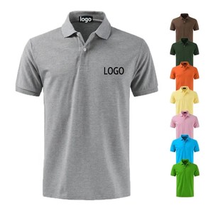 Blanc pour hommes de haute qualité pour polo Logo personnalisé confortable et à la mode et illustration tissu tricoté à motif solide - Product Image 2