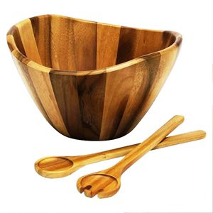 Juego de Utensilios para Servir Ensaladas de Madera de Mango y Esmalte, Juego de Utensilios de Madera Hechos a Mano, 6 Piezas con Mango, Cuchara para Sopa, Utensilios de Calidad - Product Image 4