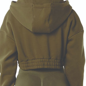 เสื้อฮู้ดผู้หญิงแขนยาวแบบสวมหัวปักลายสก๊อตผ้าฝ้าย100% แบบลำลองผ้าสักหลาดสำหรับฤดูใบไม้ร่วงและ2025 - Product Image 6