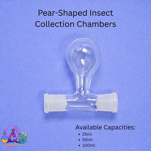 Cámaras de recolección de insectos de vidrio en forma de pera sin tapón - Product Image 1
