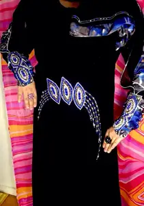 Pakistani <b>Wedding</b> Wear <b>Abaya</b> WithBeautiful Stone Work - Product Image 1