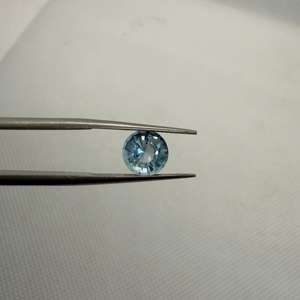 Top tendance 1.44cts coupe ronde pierre précieuse saphir en vrac véritable aigue-marine bleue pour la fabrication de bijoux pierre naturelle - Product Image 2