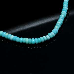 Trendy Peruvian Opal Necklace Beads Necklace <b>for</b> <b>Women</b> Anxiety Relief Blue Peruvian Stones Necklace Opal Gemstone Beads Jewelry - Product Image 3