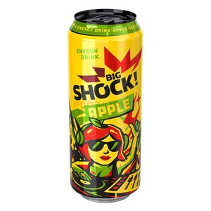 Boisson énergisante aromatisée à la pomme Big Shock, boisson gazeuse en canette, pour les événements festifs. - Product Image 2