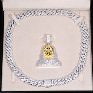 จี้และเครื่องประดับสวยงามแนวฮิปฮอปทางศาสนาของพระเยซูถูกทำให้เย็นลง925เงินสเตอร์ลิงและเพชรที่ใช้ในห้องปฏิบัติการ Vvs1ที่ปลูกในห้องแล็บ - Product Image 3