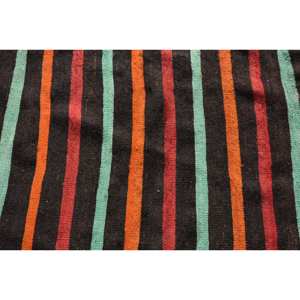 Alfombra turca clásica moderna de 2,6x5,4 pies, látex de lana de retales negros para entrada, técnica Jacquard, pasillo rectangular abstracto - Product Image 5