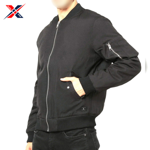 Blousons Bomber Homme en Toile de Qualité Supérieure à Col Montant, Imprimé Logo Personnalisé, Respirant, Fermeture Éclair Intégrale, Coupe-Vent, Teint Uni, Effet Gonflé - Product Image 2