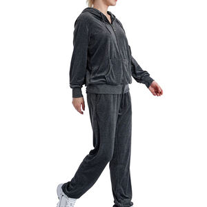 Marque distributeur Ensemble survêtement en velours pour femme Produit tendance Survêtement en velours lourd pour femme en bas quantité minimale de commande - Product Image 4