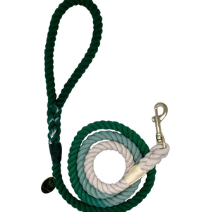 Green Ombre Cotton Rope Dog <b>Leash</b> Supplies Accessory Customized Colored Cotton Rope Handmade Dog <b>Leash</b> <b>Pet</b> <b>Leash</b> Set - Product Image 1