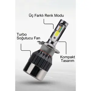 หลอดไฟซีนอน LED H11 3สีฟ้าสีขาวสีเหลืองรวมทั้งฟ้าผ่า - Product Image 2