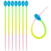 215mm cristal dégradé couleur Silicone corde polyvalent outil de suspension pour bijoux à bricoler soi-même vêtements sac salle de bain cuisine accessoires alimentaires