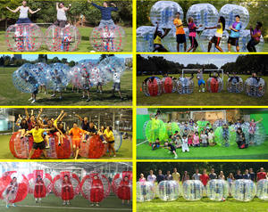 1.5m (5ft) TPU clair marche en plastique ballon de football gonflable de bulle à <span class=keywords><strong>louer</strong></span> avec sport événement divertissement - Product Image 4