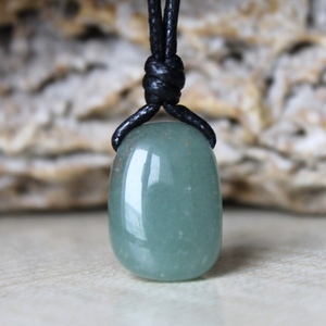 Haute qualité naturel vert aventurine dégringolé pendentif collier poli fée guérison cristal amour énergie positive bijoux - Product Image 3