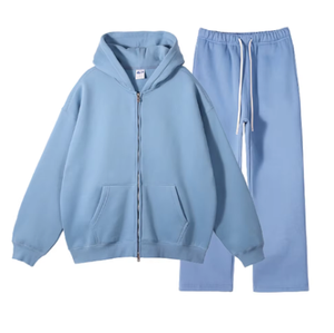 Solid Color Pullover Blank Sweatsuit 2 Piece Sweatpants and Hoodies Set High Quality <b>Plain</b> <b>Tracksuits</b> - Product Image 6
