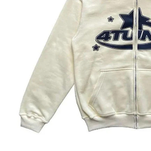Vente en gros Veste à capuche unisexe personnalisée de haute qualité pour hommes Hoodi Blank Full Zipper Face Zip Up Men street wear derniers sweats à capuche à la mode - Product Image 2