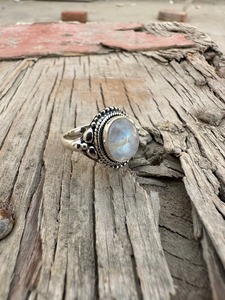 แหวนเงินทำด้วยมือสไตล์ Boho เครื่องประดับ925สเตอร์ลิงเงินมูนสโตนอัญมณียอดนิยมเครื่องประดับสำหรับผู้หญิงของขวัญสำหรับผู้หญิงสำหรับเธอ - Product Image 2