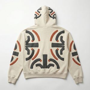 Sweat à capuche pour femme, poids lourd, 500 g/m², en molleton de coton, délavé à l'acide, imprimé en relief 3D, graphique, délavé, crop top, pull, streetwear, doublé - Product Image 2