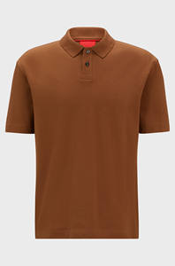 T-shirt polo personnalisé pour hommes, t-shirt surdimensionné pour l'été, t-shirt polo Slim Fit de couleur marron, vente en gros - Product Image 5