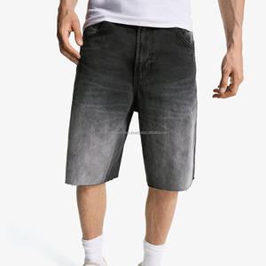 กางเกงยีนส์ขาสั้นทรงหลวมสำหรับผู้ชาย คุณภาพสูง แต่งลายปัก ดีไซน์ขาดๆ ผ้าฝ้าย 100% แห้งเร็ว - Product Image 4