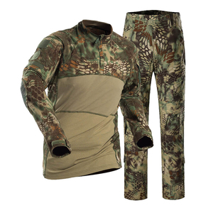 Uniforme de camuflaje de entrenamiento impermeable para hombre, chaqueta táctica de seguridad de manga larga, cierre de cremallera, traje de rana, Chaqueta estilo Pantalones - Product Image 3