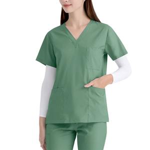 Uniformes de Hospital transpirables para hombres y mujeres, modelo Oem, uniformes de verano, conjuntos de cuello alto, uniformes de Enfermería de manga corta - Product Image 3