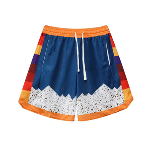 Short de basket-ball multicolore, confortable, durable, décontracté, short d'été avec logo personnalisé - Product Image 4
