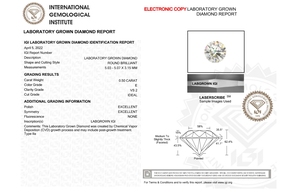 Diamant rond brillant 0.50 carat blanc E couleur VS2 pureté CVD diamant rond en vrac pour la fabrication de bijoux diamant synthétique de laboratoire - Product Image 2
