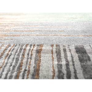 Tapis en laine et soie de bambou noué à la main Kavi gris et noir, motif abstrait Afterglow pour usage domestique Eskm-10 - Product Image 3