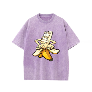 Wholesale <b>Blank</b> Distressed Acid Wash Oversized Heavy <b>Weight</b> 100% Cotton Breathable Casual Men's T-Shirts - Product Image 6