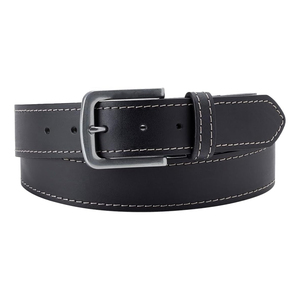 Nouvelle Arrivée Ceinture en Cuir Noir Ceintures de Service Accessoires en Laiton Boucle en Acier Ceinture en Cuir de Vache à la Mode pour Hommes - Product Image 5